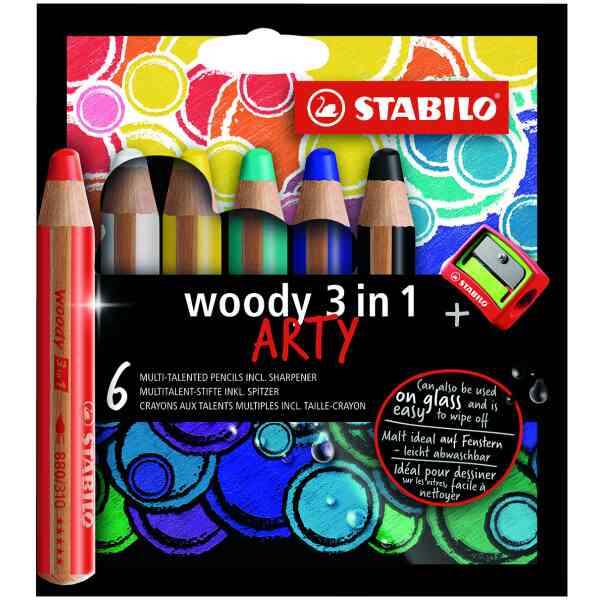 STABILO ARTY Woody Med Pennvässare 6 Pack