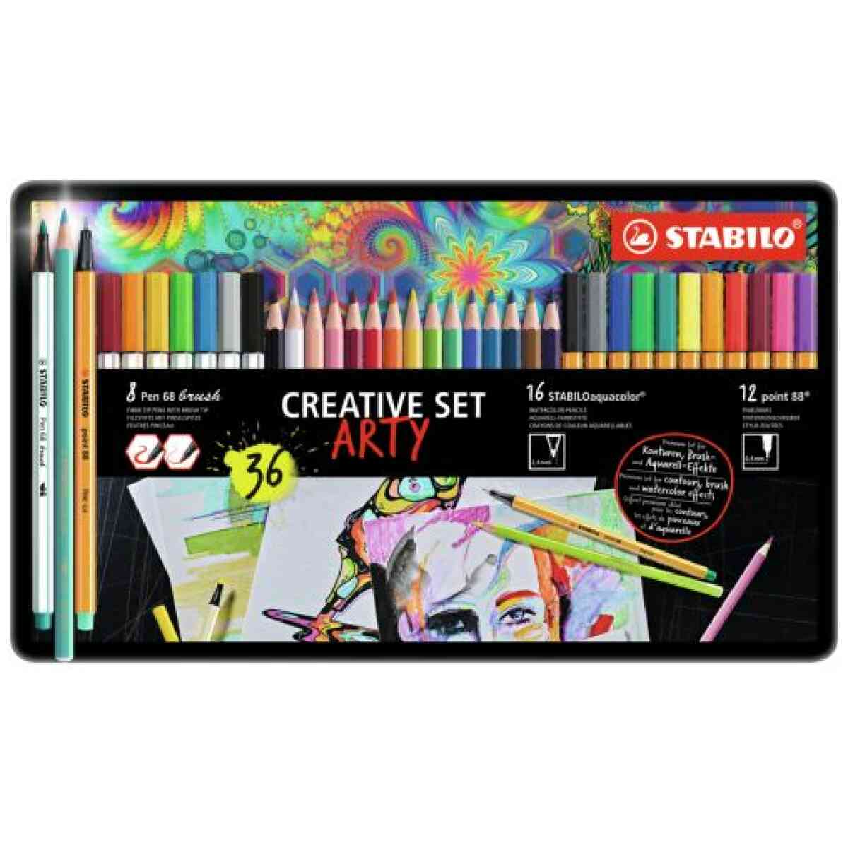 STABILO ARTY Creative Set Metalletui 36 Pack