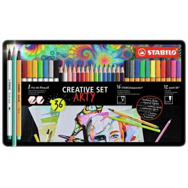 STABILO ARTY Creative Set Metalletui 36 Pack