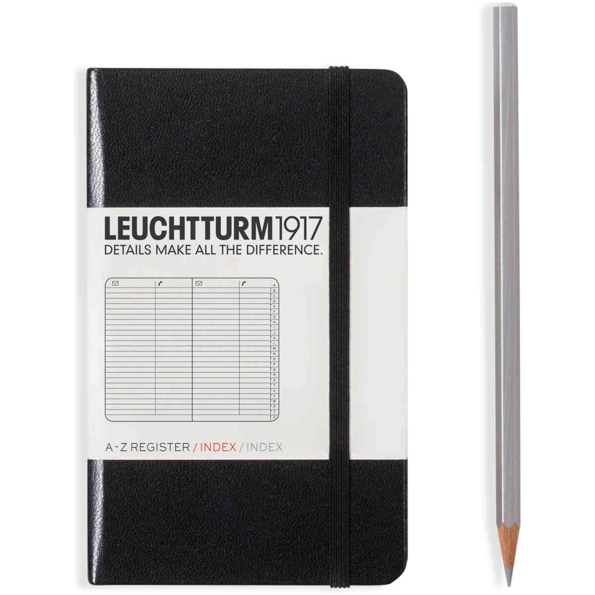 Leuchtturm Address Book A6 Hard Black