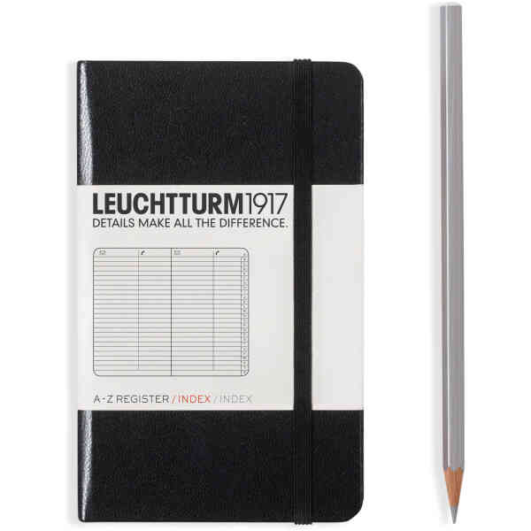 Leuchtturm Address Book A6 Hard Black