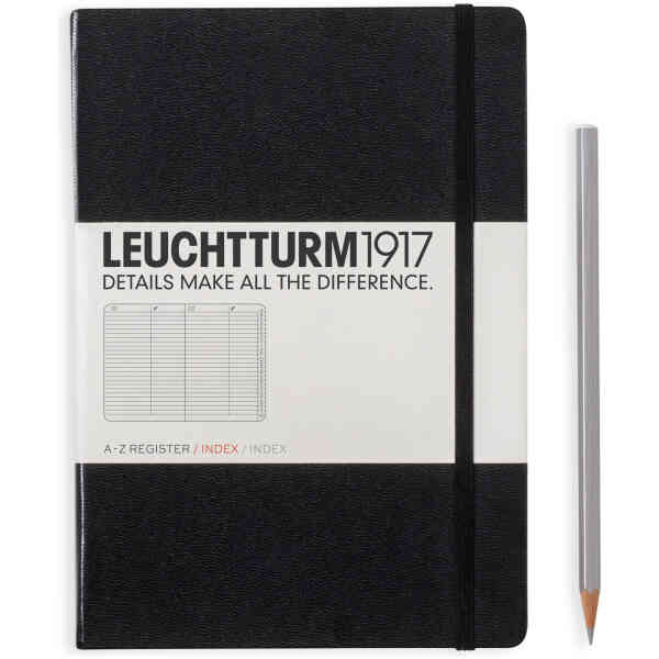 Leuchtturm1917 Address Book A5 Hard Black