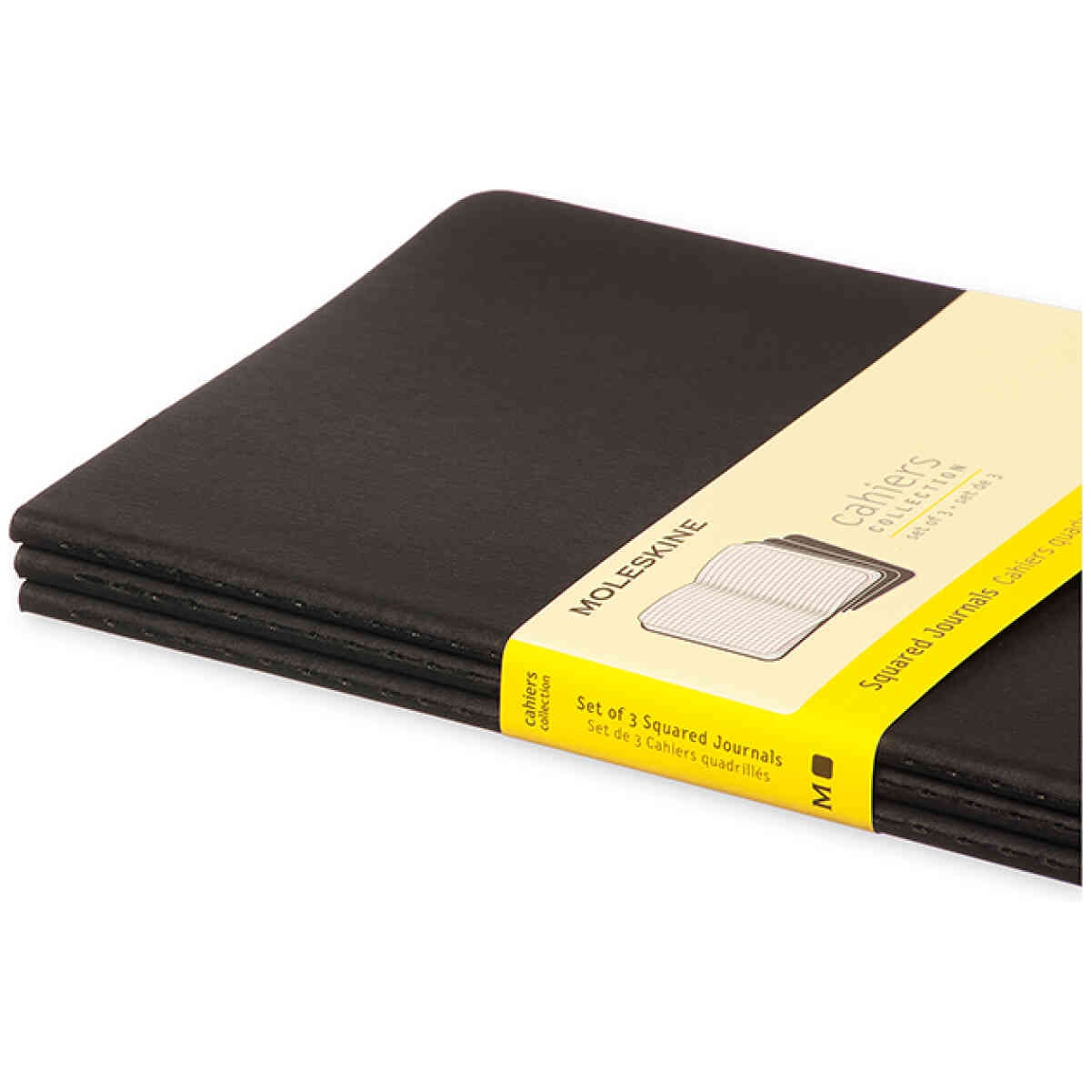 Cahier Journal Rutad Large Svart 3-Pack - Bild 3