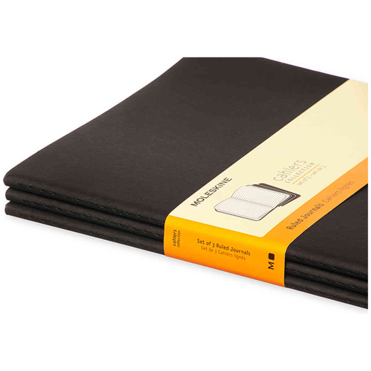 Cahier Journal Linjerad XL Svart 3-Pack - Bild 3