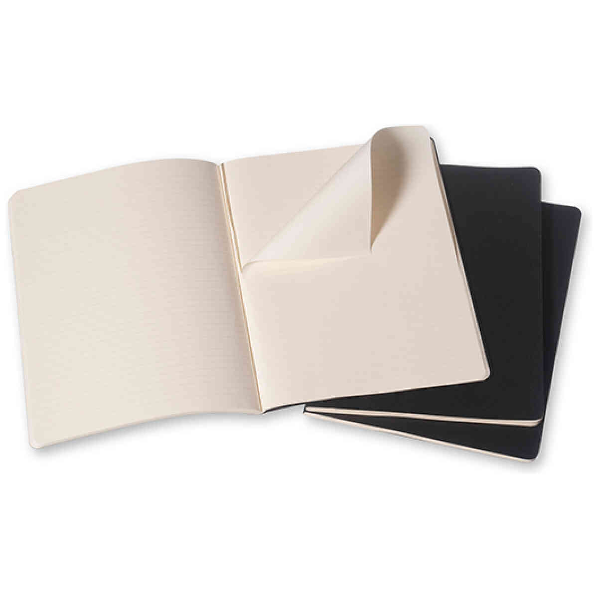 Cahier Journal Linjerad XL Svart 3-Pack - Bild 2