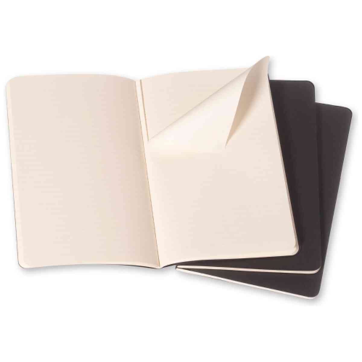 Cahier Journal Linjerad Pocket Svart 3-Pack - Bild 4
