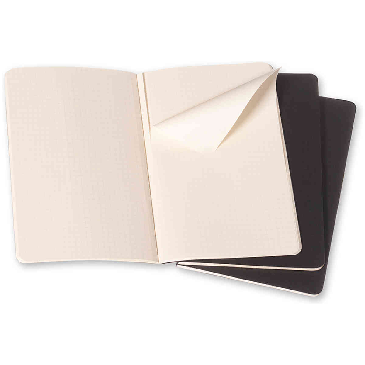Cahier Journal Rutad Pocket Svart 3-Pack - Bild 4