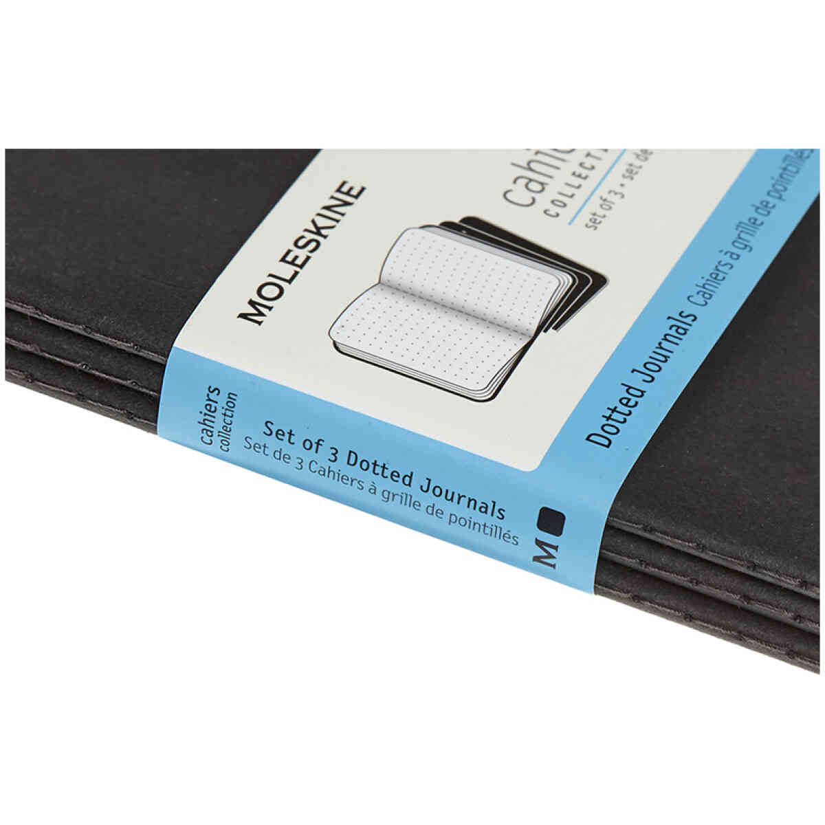 Cahier Journal Dotted Pocket Svart 3-Pack - Bild 4