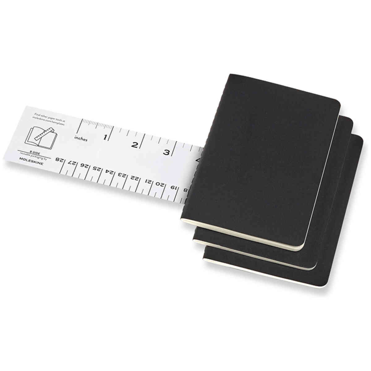 Cahier Journal Dotted Pocket Svart 3-Pack - Bild 2
