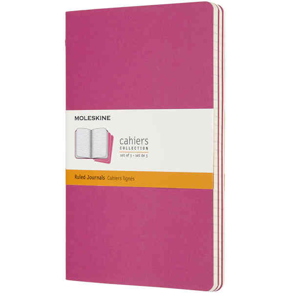 Cahier Journal Linjerad Large 3-Pack