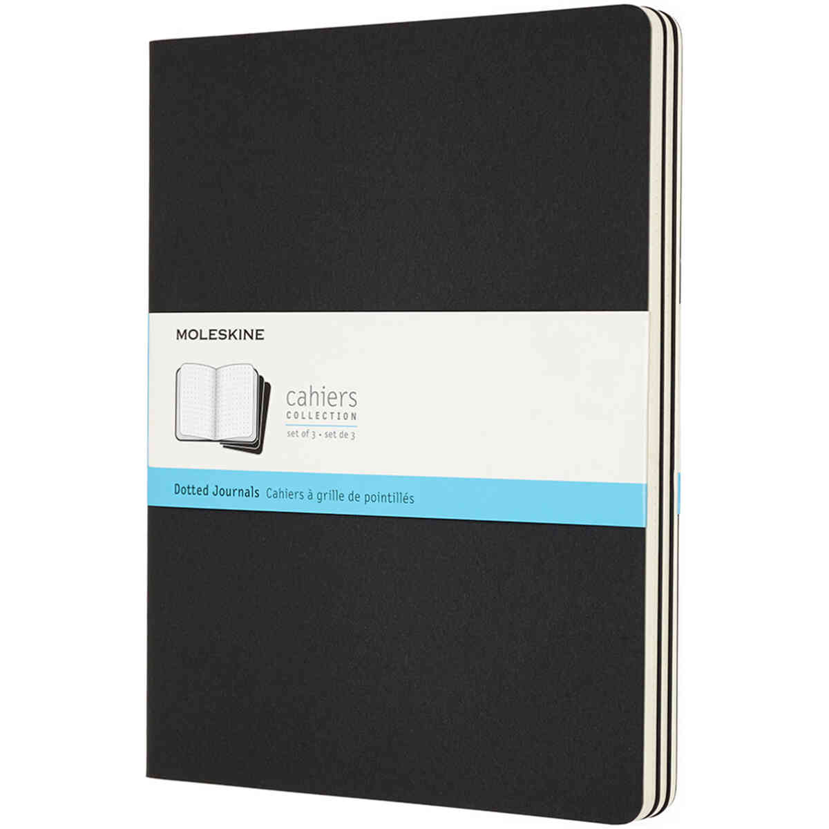 Cahier Journal Dotted XL Svart 3-Pack