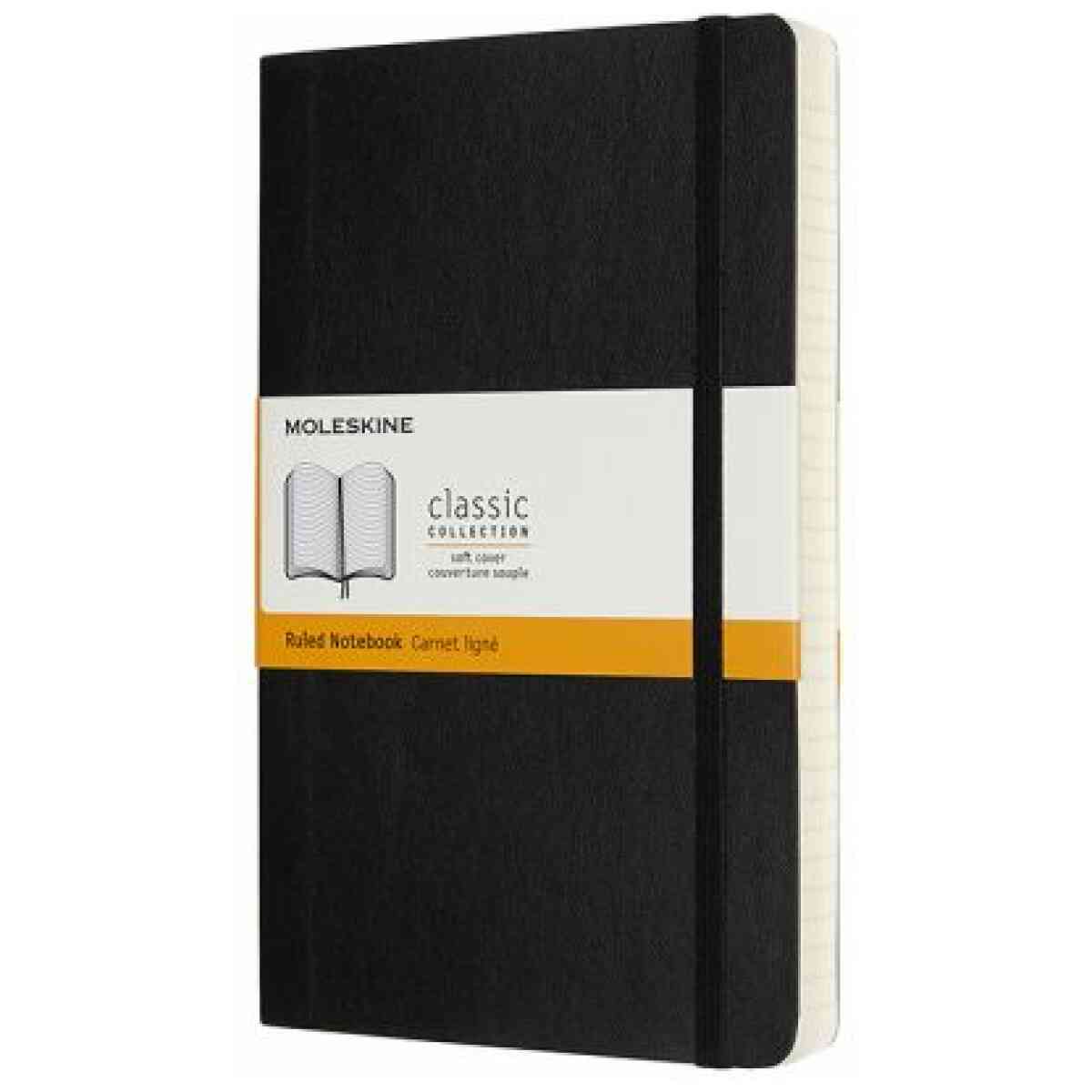 Classic Soft Expanded Linjerad Large Svart
