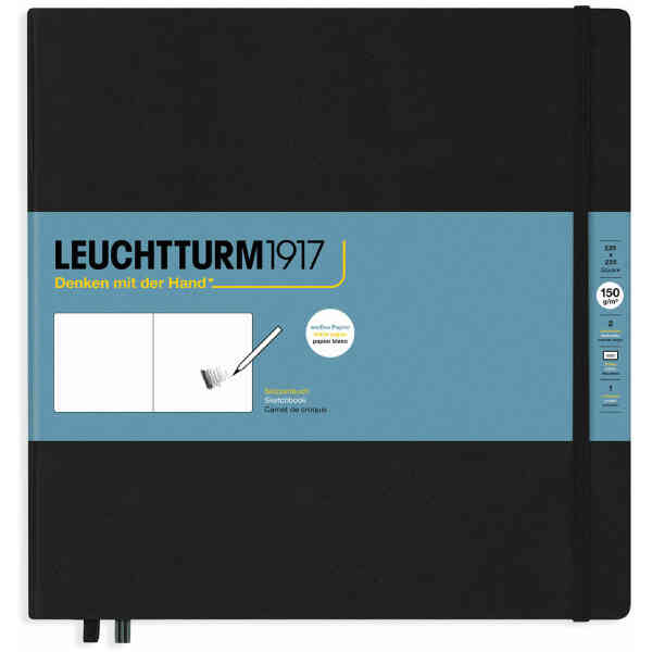 Leuchtturm1917 Sketchbook Square 225x225 Black