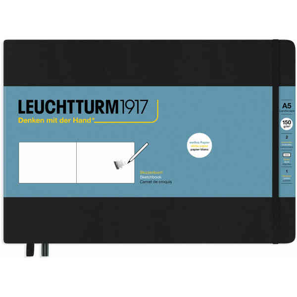 Leuchtturm1917 Sketchbook Landscape A5 Black