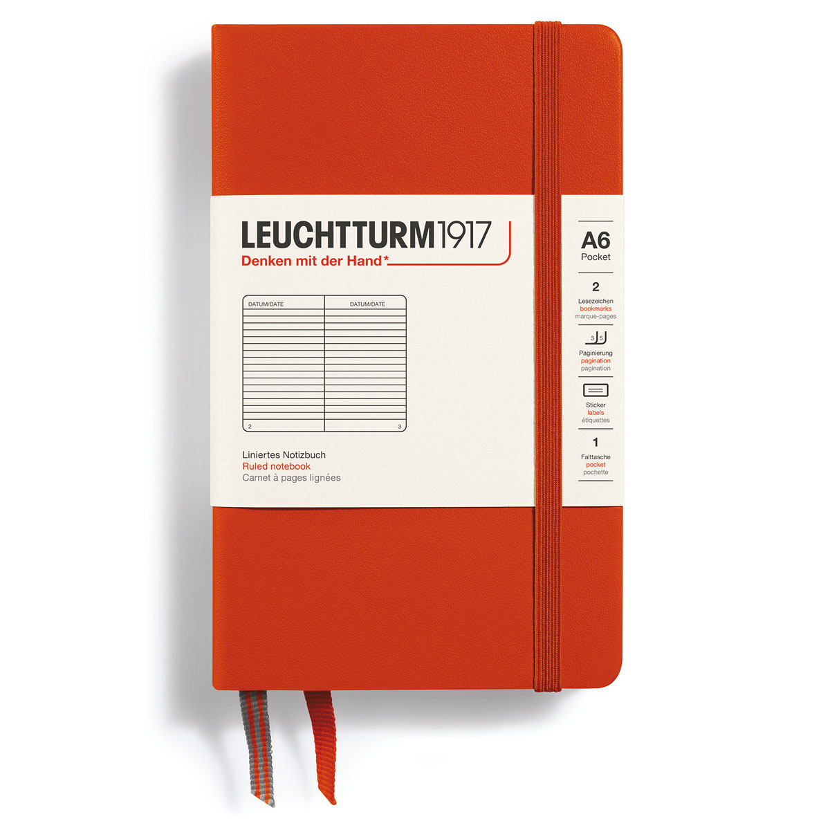 Leuchtturm1917 Hardcover Pocket Notebook - A6 - Army - Dotted