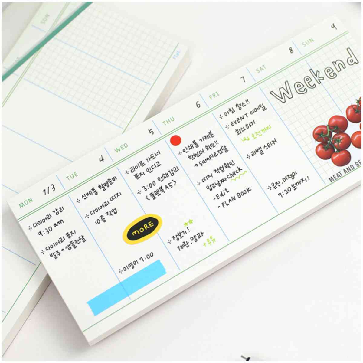 Paperian Flat Notepad [Small] Weekly Plan