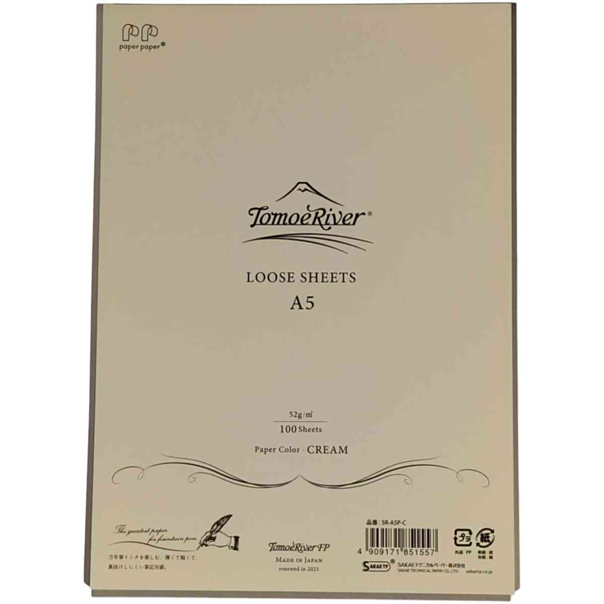 TomoeRiver Loose Sheet Plain / A5 / Cream / 52 g/m2