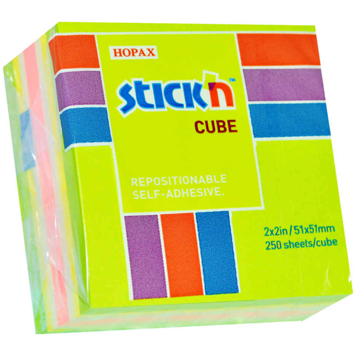 Neonkub Mini 51x51 250 Blad Grön - Bild 2