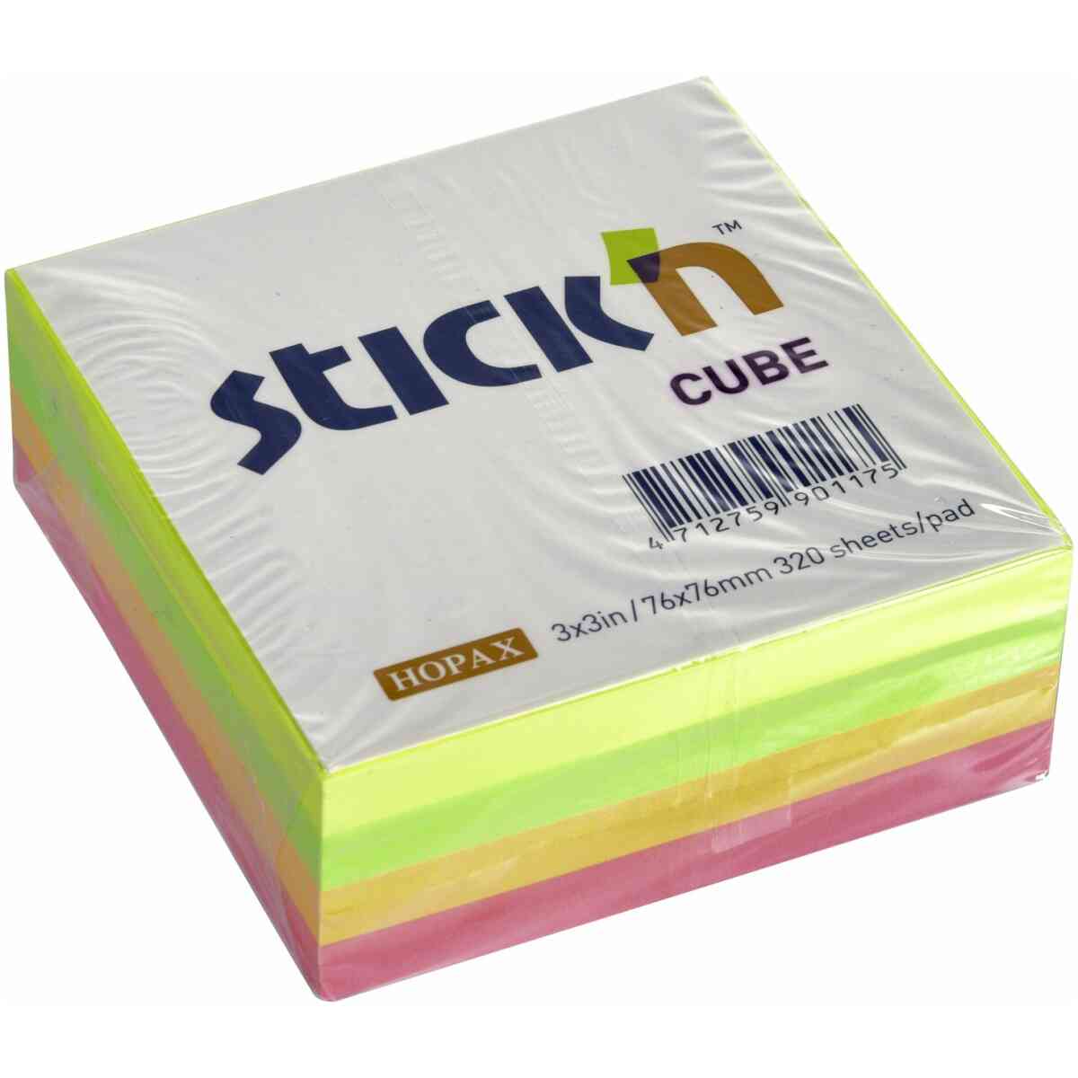 Notiskub 76x76 320 Blad Sorterat Neon - Bild 2