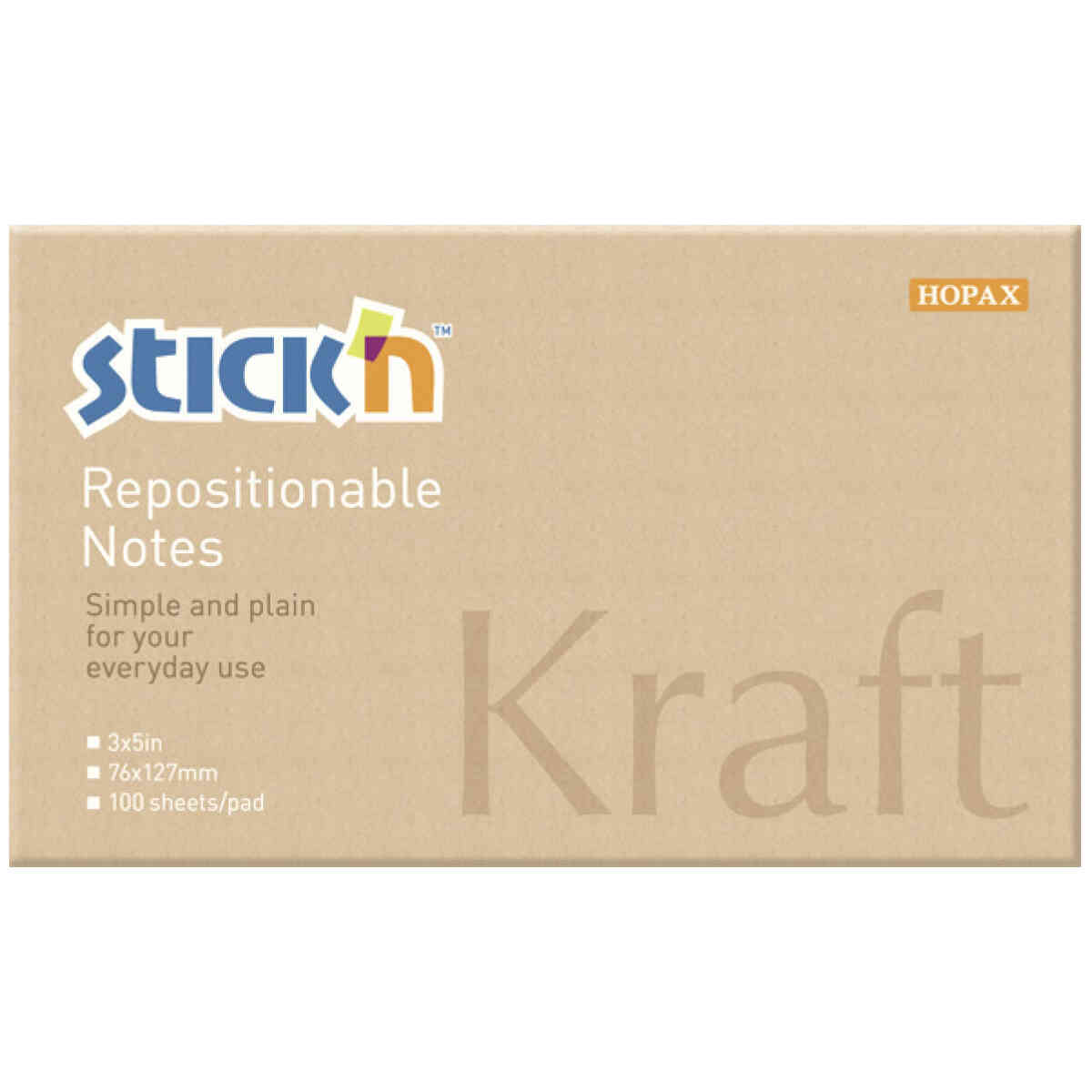 Notisblock 76x127 100 Blad Kraftpapper Brun