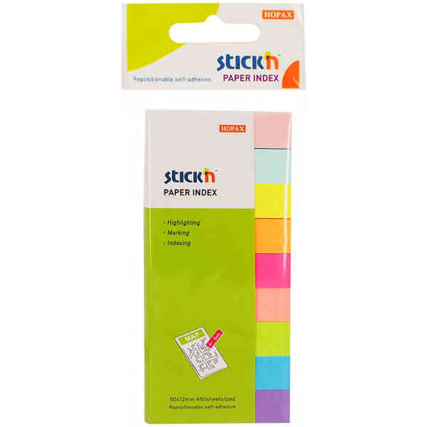 Indexflikar 9st 50x12 50 Blad Sorterat