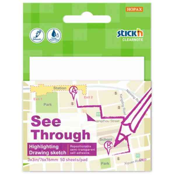 Clearnote Vit 76x76mm 50 Blad