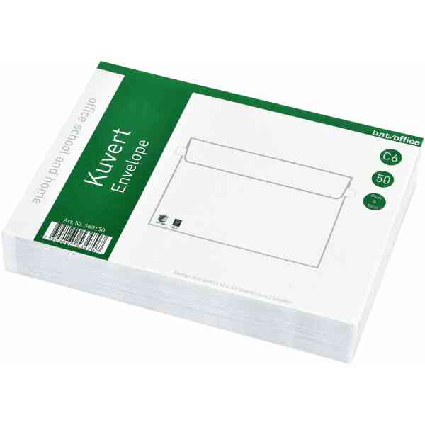 Kuvert C6 Peel & Seal 50st Vita