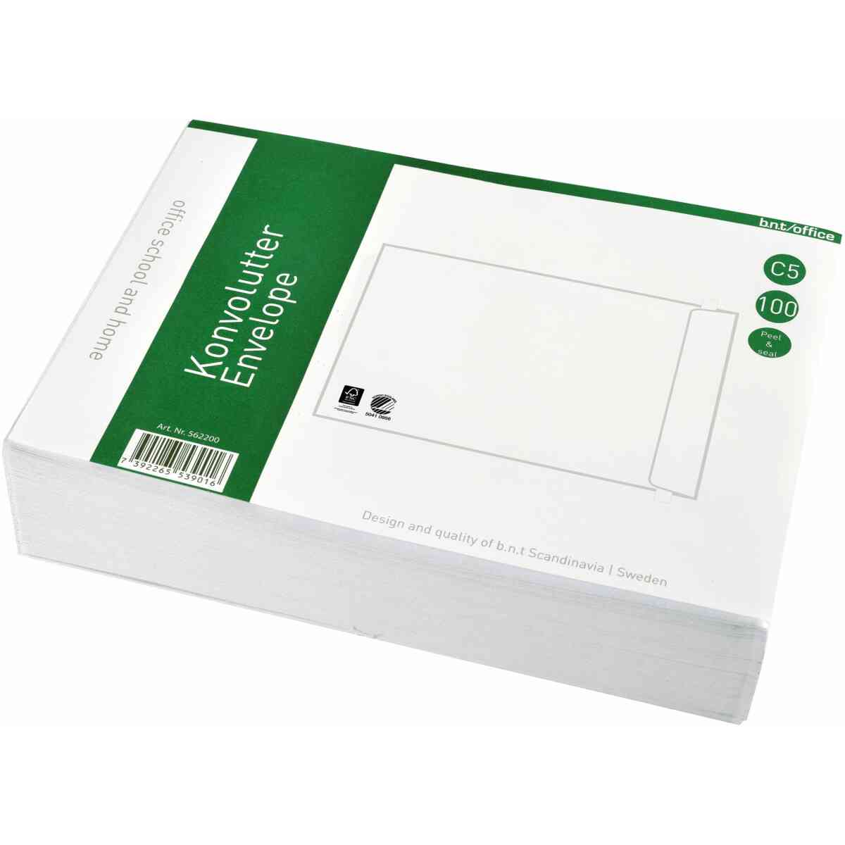 Kuvert C5P Peel & Seal 100st Vita