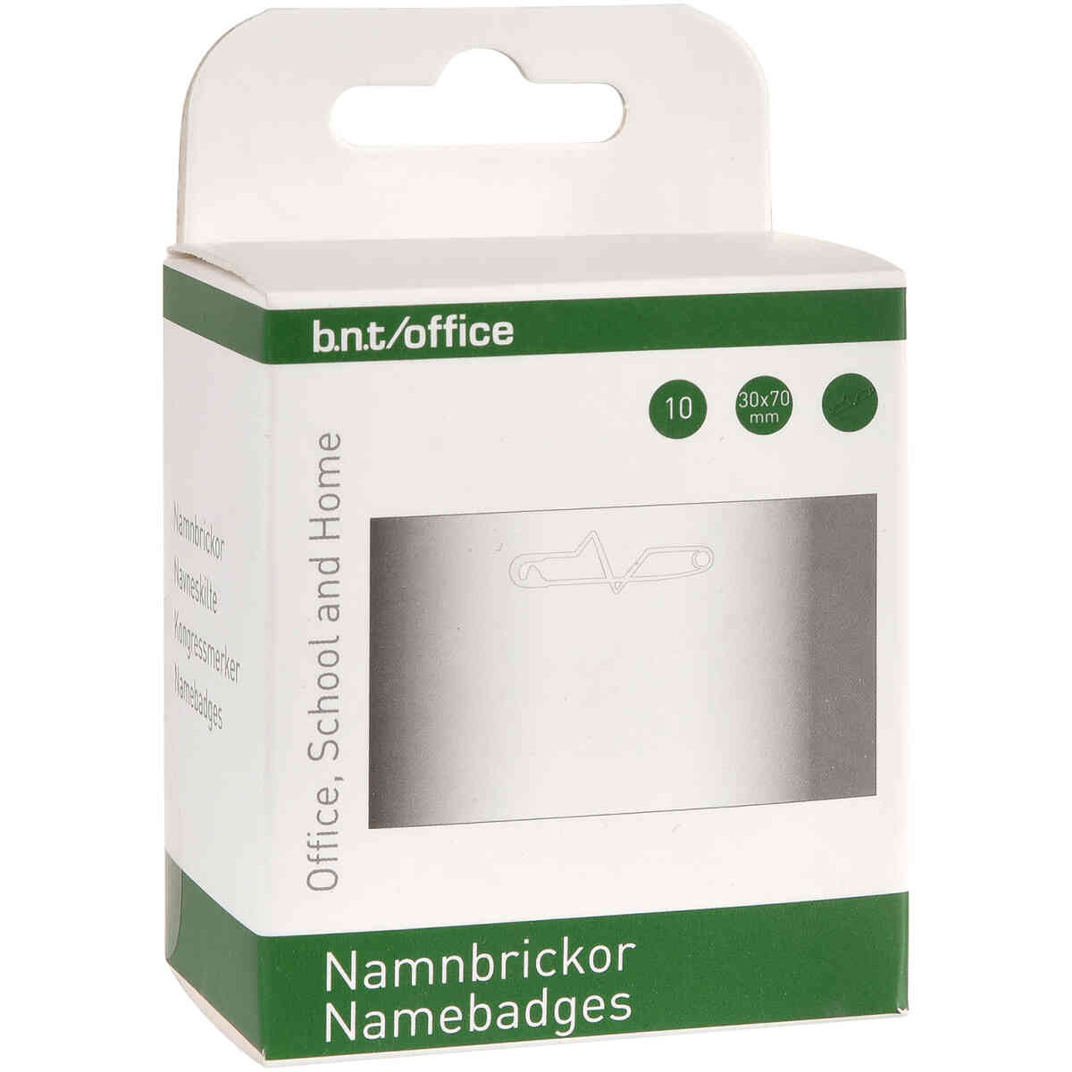 Namnskylt Nål 30x70mm 10st
