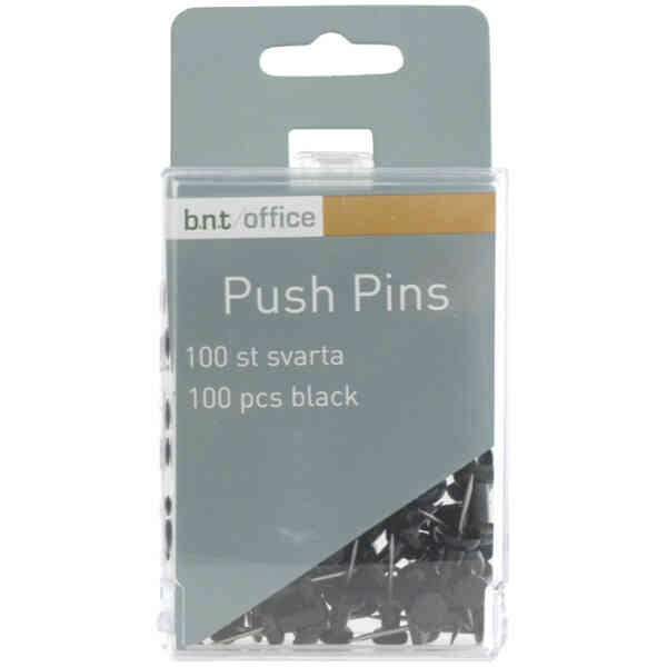 Push Pins 100st Svart