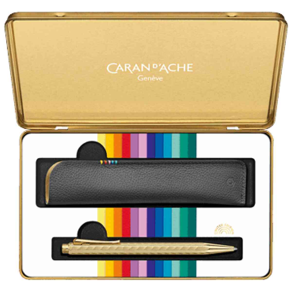 Caran d'Ache Colour Treasure Ecridor Sunlight Gift Set Ballpoint Pen & Leather Case (Limited Edition) - Bild 2
