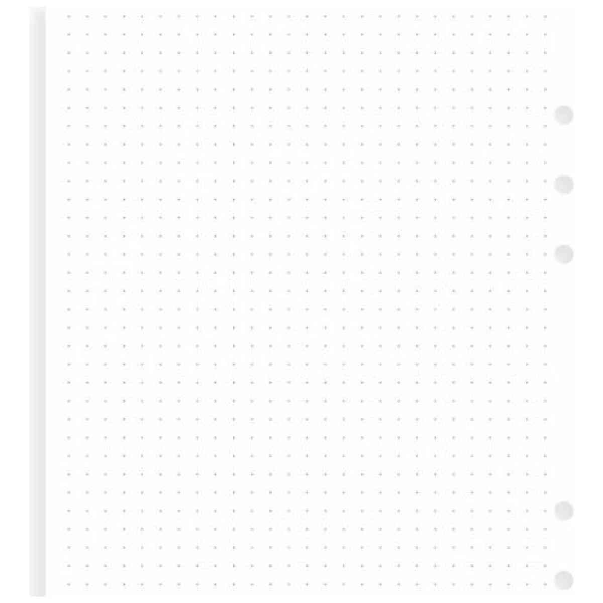 A5 Anteckningsblad Dotted Vita Refill