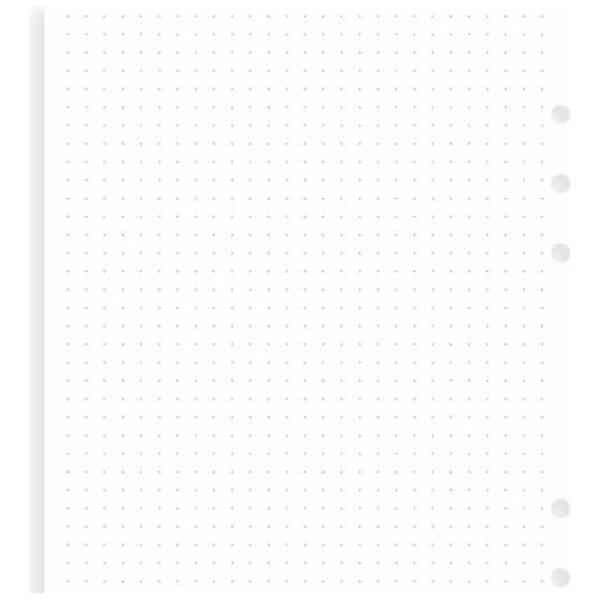 A5 Anteckningsblad Dotted Vita Refill