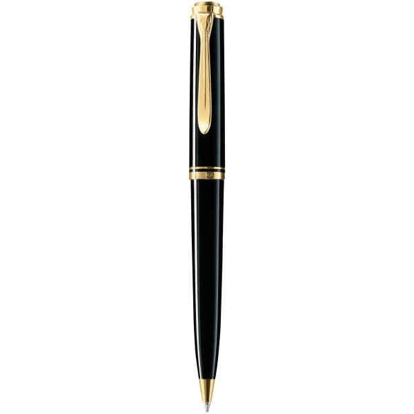 Pelikan K600 Souveraen Black Ballpoint Pen With Gold