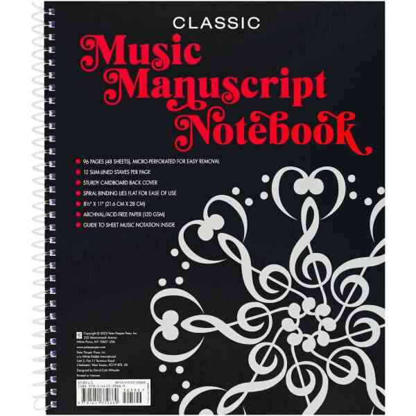 Music Manuscript Notebook