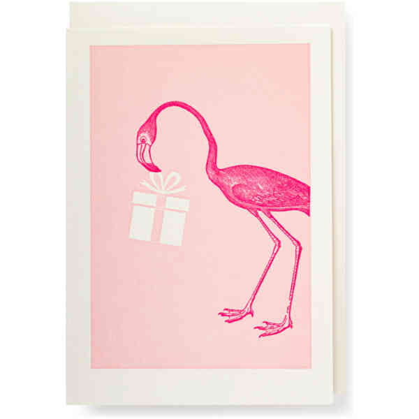 Flamingo with Present