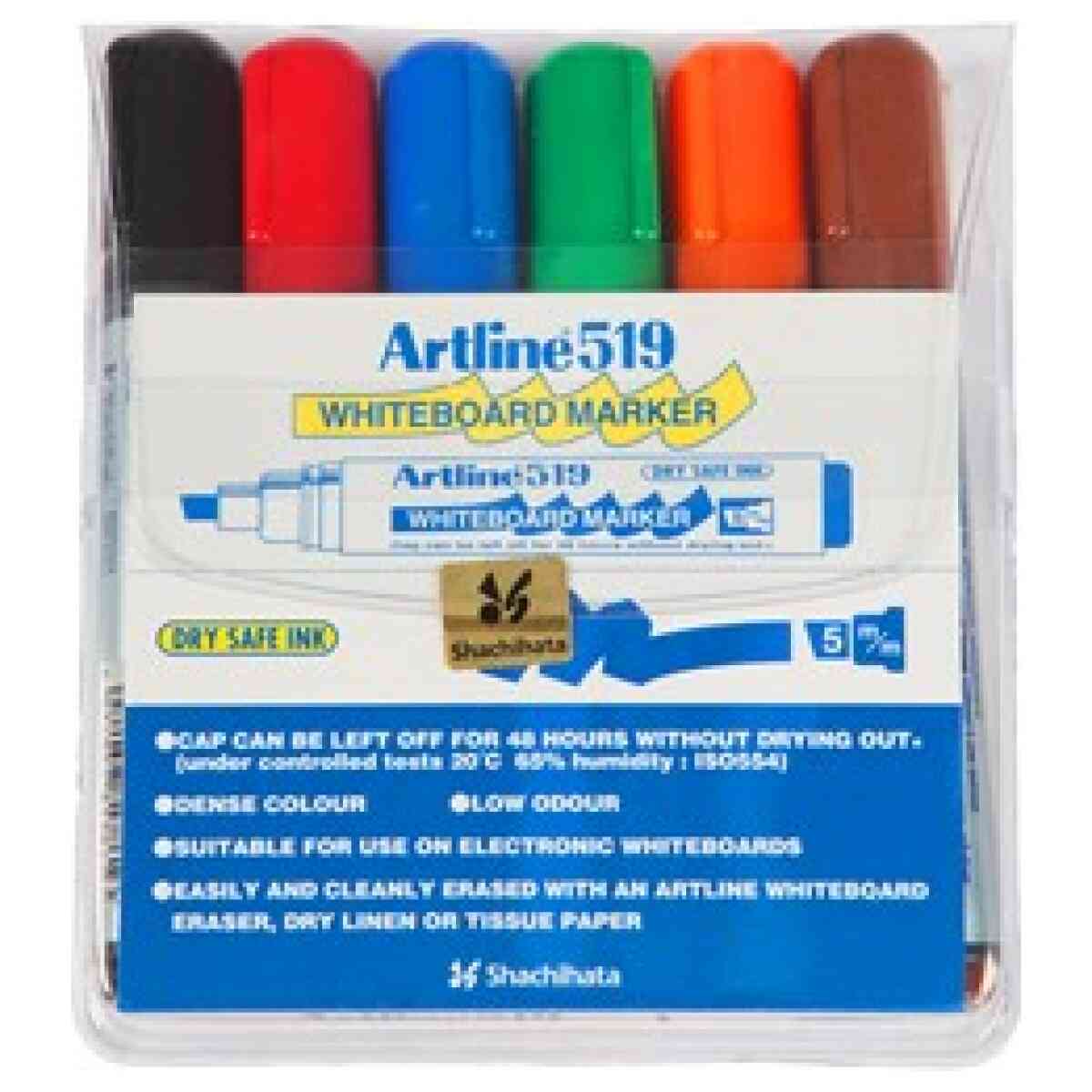 Whiteboardpenna Artline 519 6/set