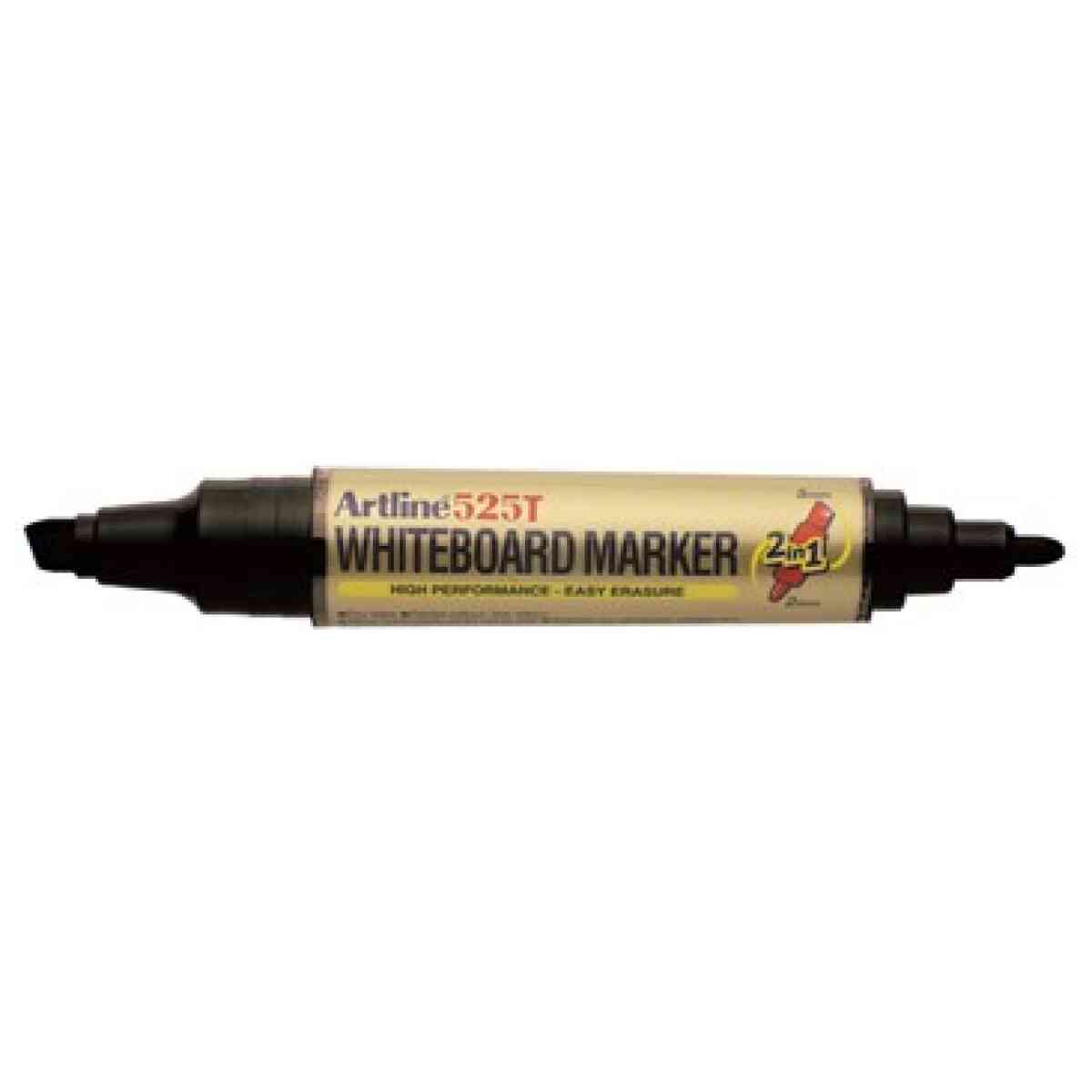 Whiteboardpenna Artline 525T 2-i-1 Svart