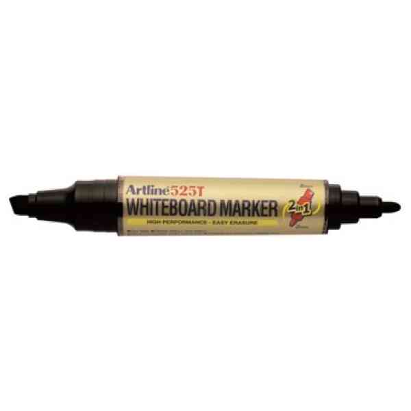 Whiteboardpenna Artline 525T 2-i-1 Svart