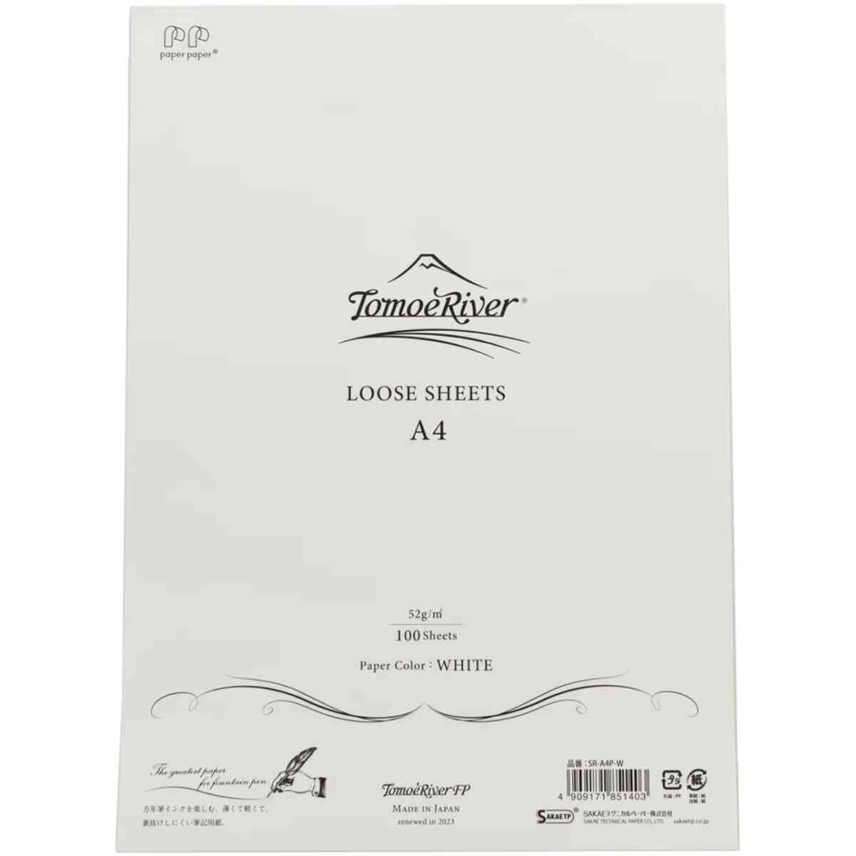 TomoeRiver Loose Sheet Plain / A4 / White / 52 g/m2