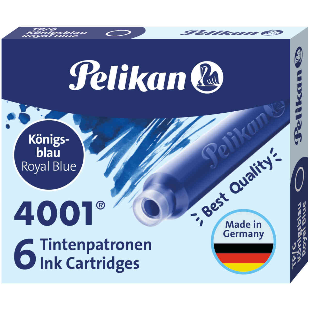 Pelikan 6 Small Ink Cartridges Royal Blue