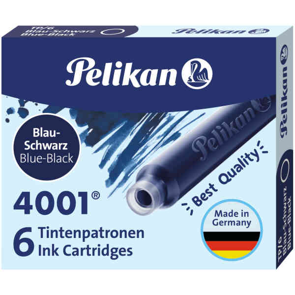 Pelikan 6 Small Ink Cartridges Blue Black