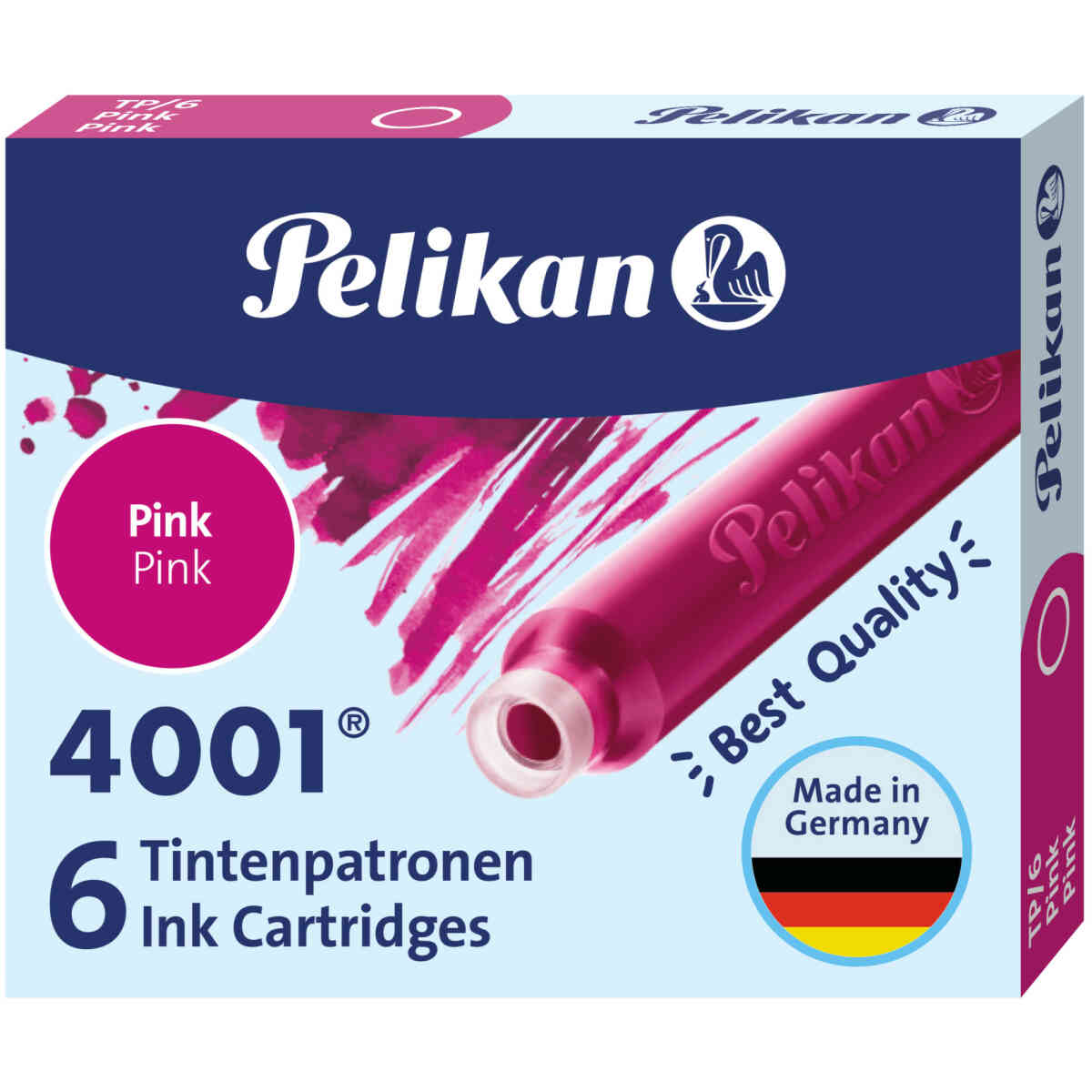 Pelikan 6 Small Ink Cartridges Pink