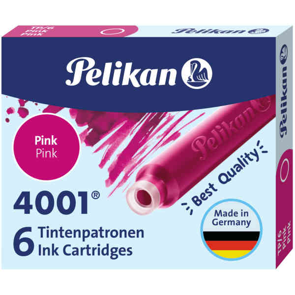 Pelikan 6 Small Ink Cartridges Pink