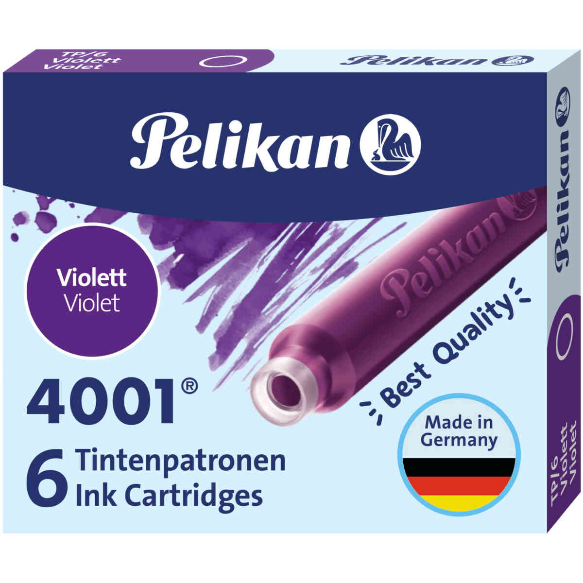 Pelikan 6 Small Ink Cartridges Violet