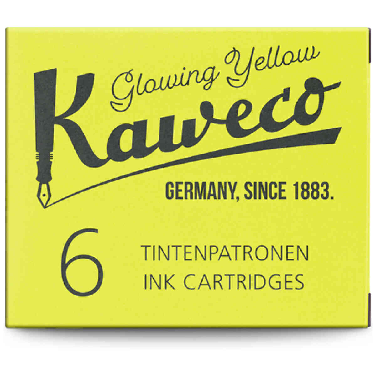 Kaweco Ink Cartridges 6 Pieces Glowing Yellow