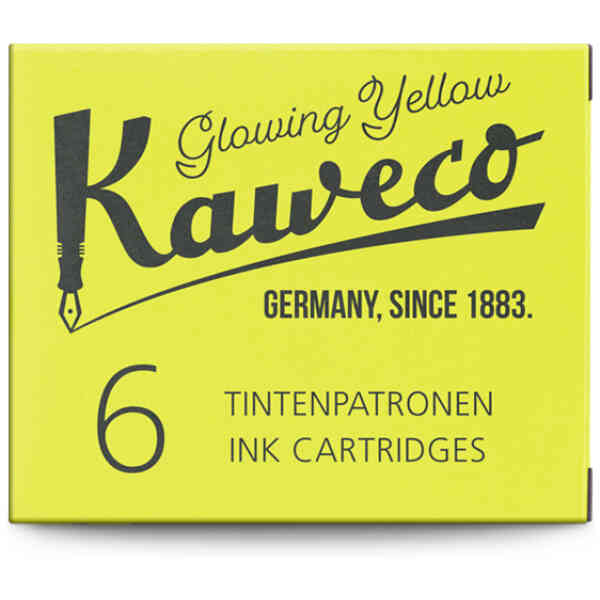 Kaweco Ink Cartridges 6 Pieces Glowing Yellow