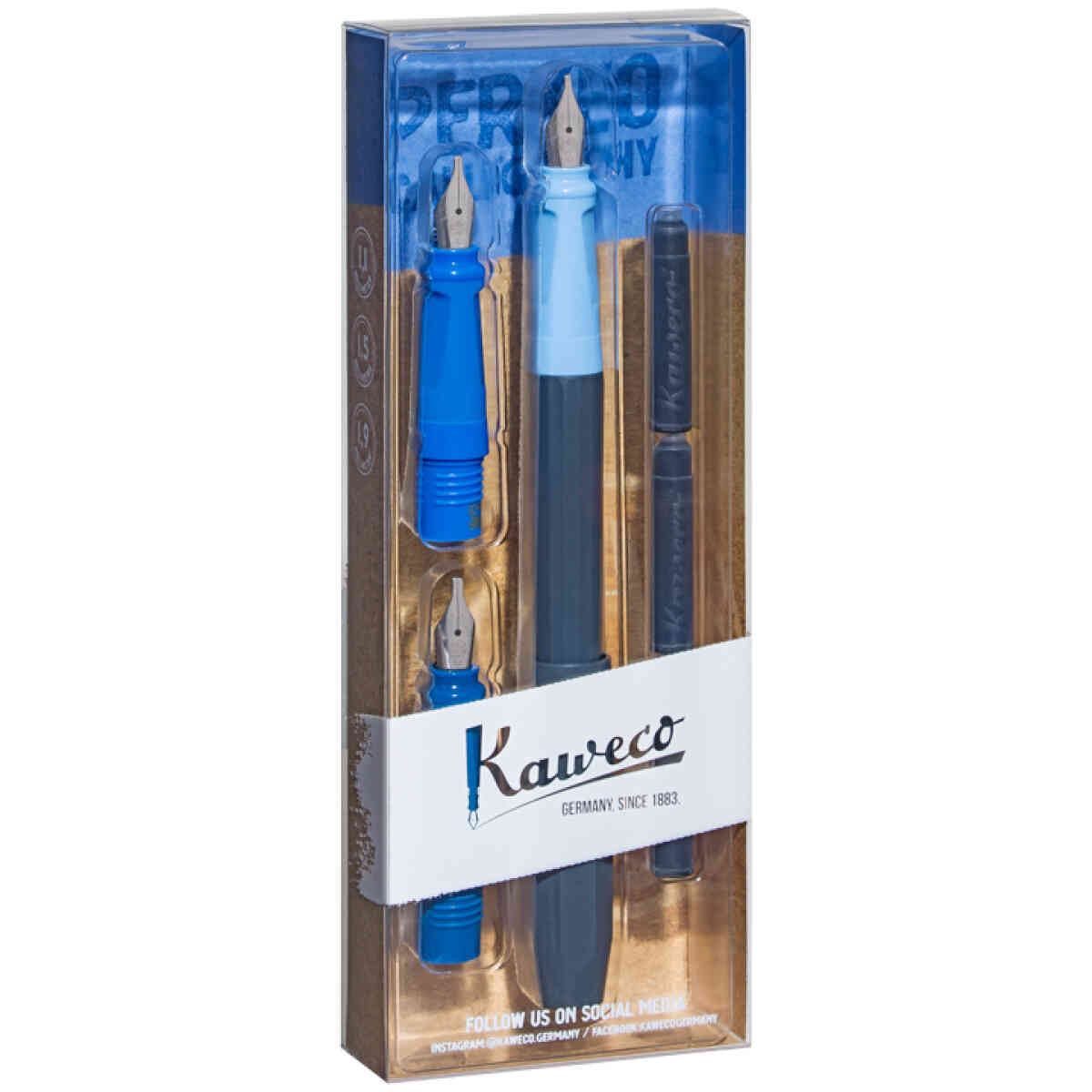 Kaweco Perkeo Calligraphy Set Blue nib sizes: 1.1 mm, 1.5 mm, 1.9 mm