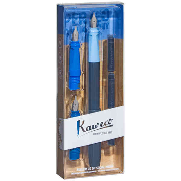 Kaweco Perkeo Calligraphy Set Blue nib sizes: 1.1 mm, 1.5 mm, 1.9 mm