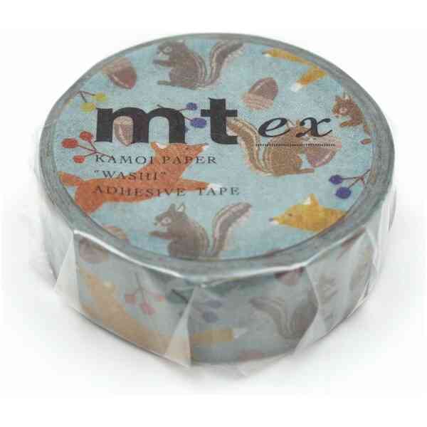Masking Tejp ex, 7m series 15 mm: embroidery fox and squirrel